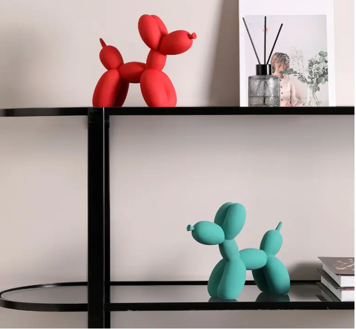 Matte Color Balloon Dog Statue