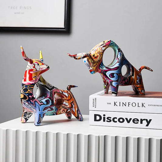 Colorful Bull Statue